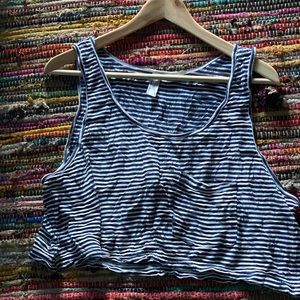 American Apparel Striped Crop Top